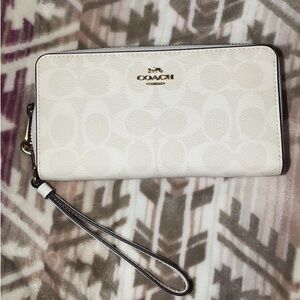 Brand new white coach wallet